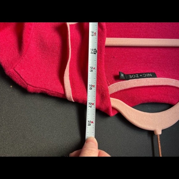 Nic + Zoe Two Tone Modal Blend Blazer Career Pink Trendy Contemporary Medium - Picture 10 of 12